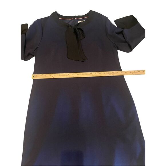 Boden Josie Ponte Bow tie Neck Sheath Dress Navy Blue Size US 16R Career - Picture 6 of 12